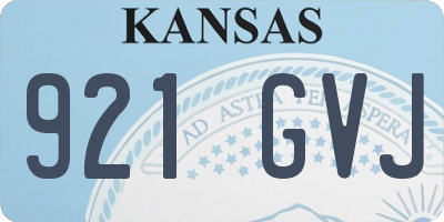 KS license plate 921GVJ