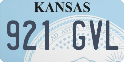 KS license plate 921GVL