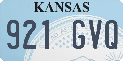 KS license plate 921GVQ
