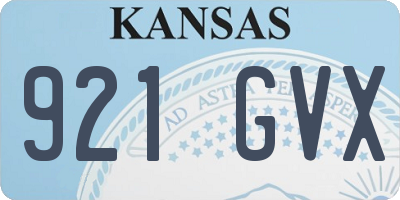 KS license plate 921GVX