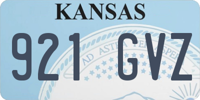 KS license plate 921GVZ