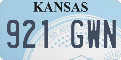 KS license plate 921GWN
