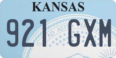 KS license plate 921GXM