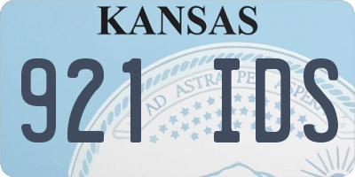 KS license plate 921IDS