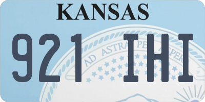 KS license plate 921IHI