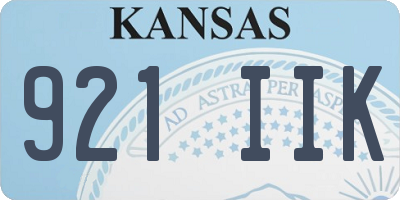 KS license plate 921IIK