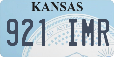 KS license plate 921IMR