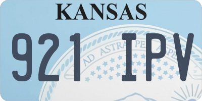 KS license plate 921IPV