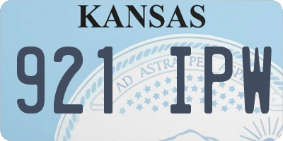 KS license plate 921IPW