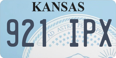 KS license plate 921IPX