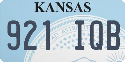 KS license plate 921IQB