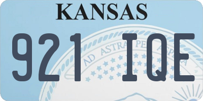 KS license plate 921IQE
