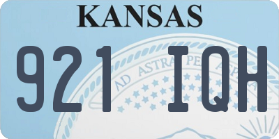 KS license plate 921IQH