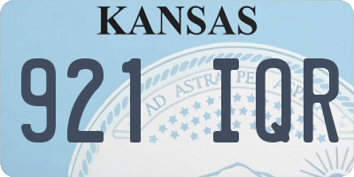 KS license plate 921IQR