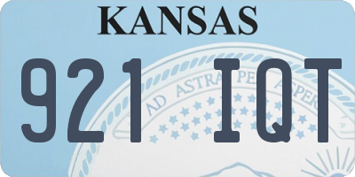 KS license plate 921IQT