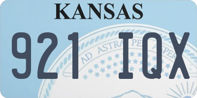 KS license plate 921IQX