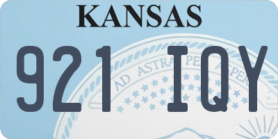 KS license plate 921IQY