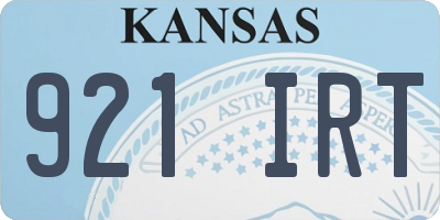KS license plate 921IRT