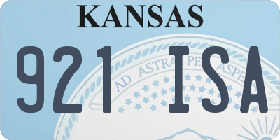 KS license plate 921ISA