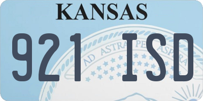 KS license plate 921ISD