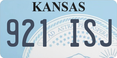 KS license plate 921ISJ