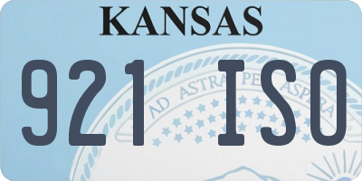 KS license plate 921ISO