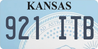 KS license plate 921ITB