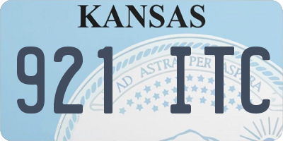 KS license plate 921ITC