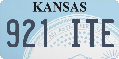KS license plate 921ITE