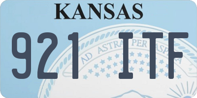 KS license plate 921ITF