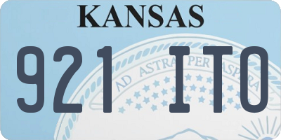 KS license plate 921ITO