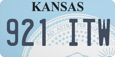 KS license plate 921ITW