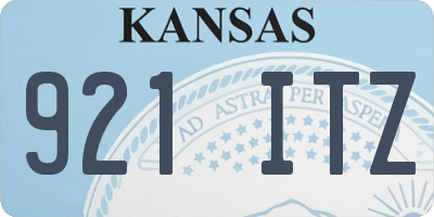 KS license plate 921ITZ