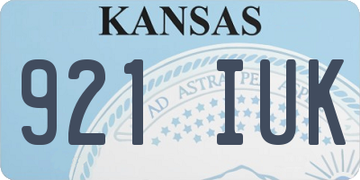 KS license plate 921IUK