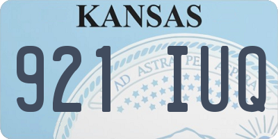 KS license plate 921IUQ