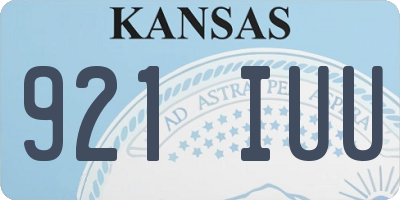 KS license plate 921IUU