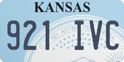 KS license plate 921IVC