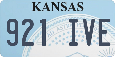 KS license plate 921IVE