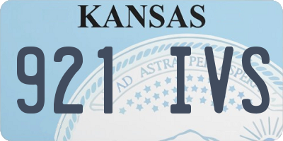 KS license plate 921IVS