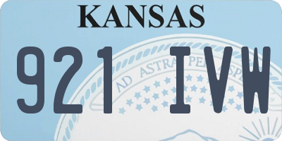 KS license plate 921IVW