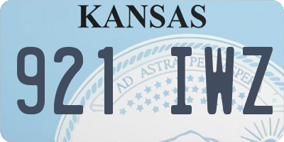 KS license plate 921IWZ