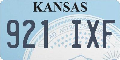 KS license plate 921IXF