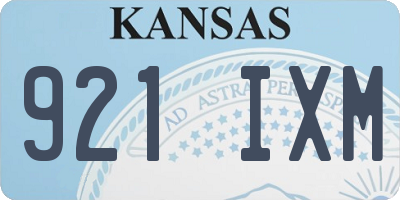 KS license plate 921IXM