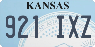 KS license plate 921IXZ