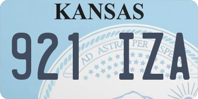 KS license plate 921IZA