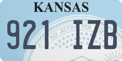 KS license plate 921IZB