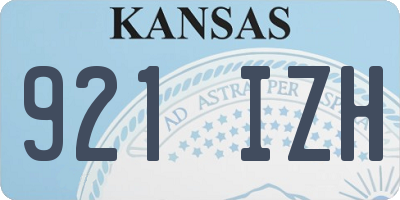 KS license plate 921IZH
