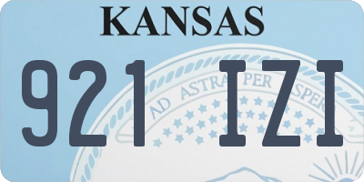 KS license plate 921IZI