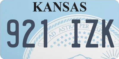 KS license plate 921IZK
