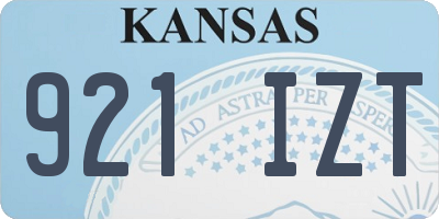 KS license plate 921IZT